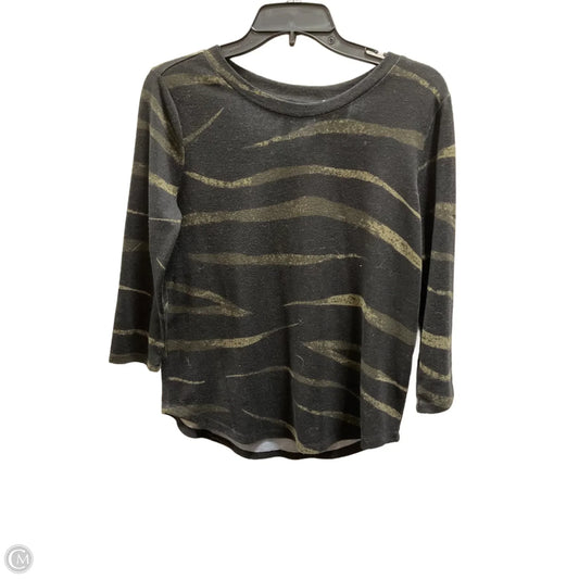 Top Long Sleeve Basic By Liverpool In Black & Green, Size: S