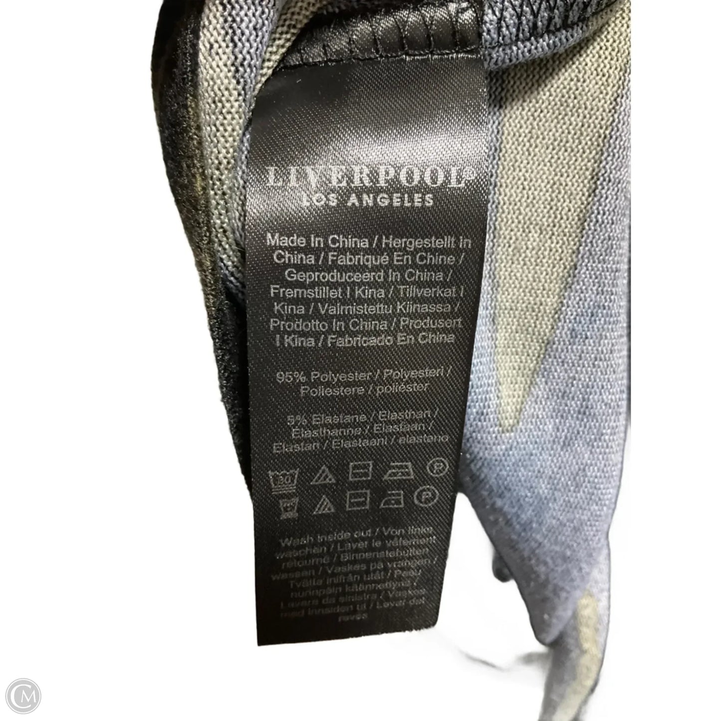 Top Long Sleeve Basic By Liverpool In Black & Green, Size: S