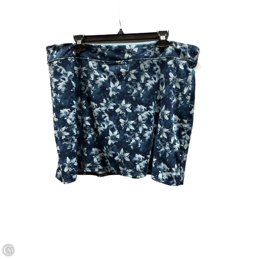 Athletic Skort By Tranquility In Blue, Size: Xxl