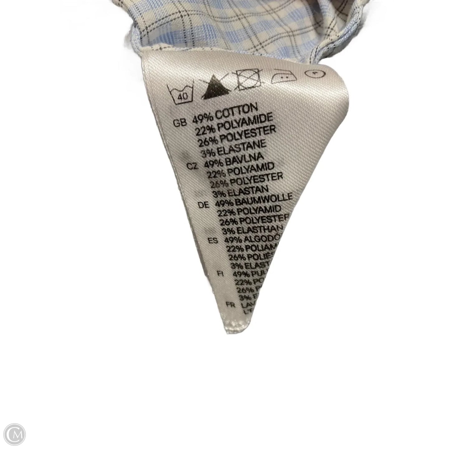 Blouse Long Sleeve By H&m In Checkered Pattern, Size: Xs