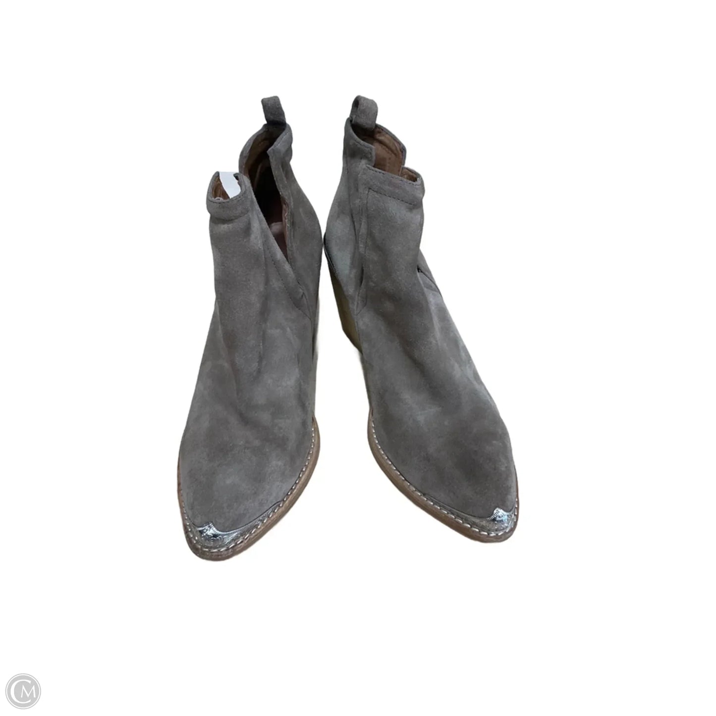 Boots Ankle Heels By Jeffrey Campbell In Taupe, Size: 7
