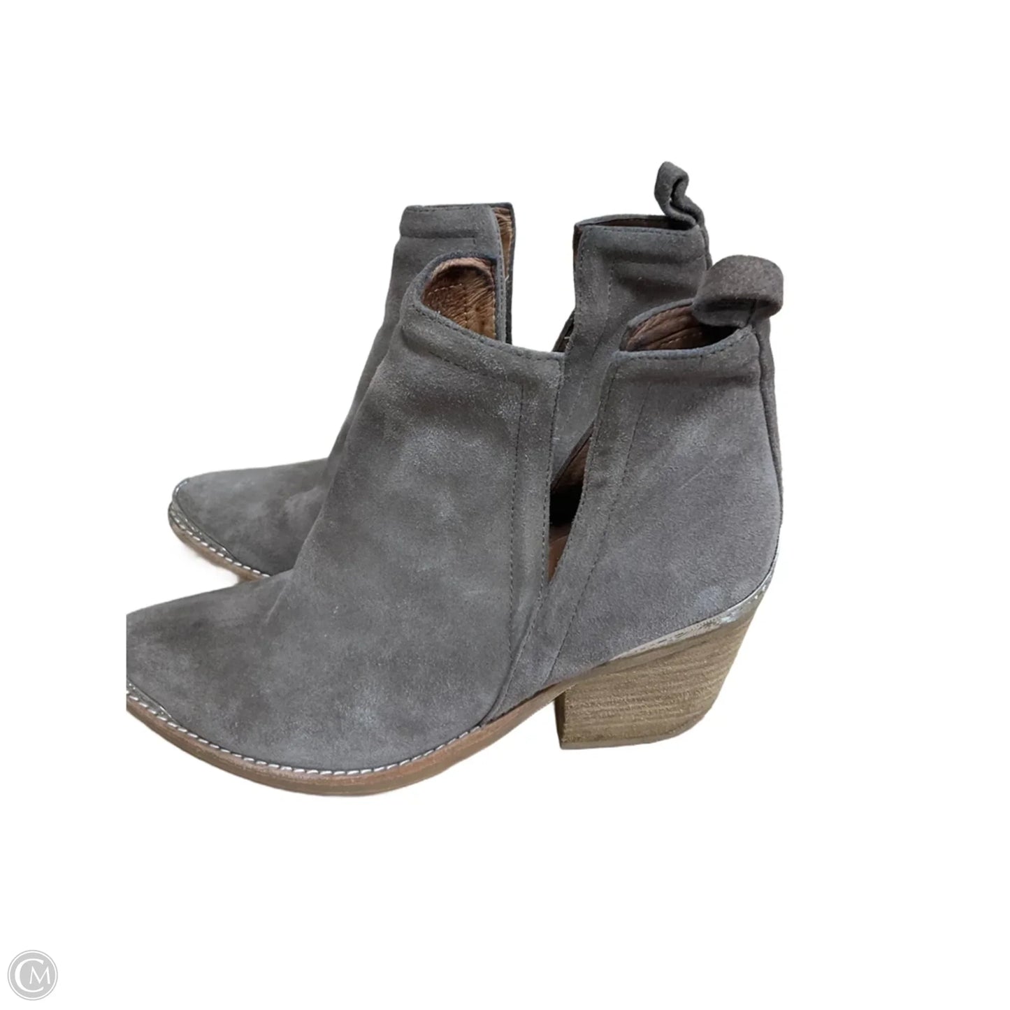 Boots Ankle Heels By Jeffrey Campbell In Taupe, Size: 7