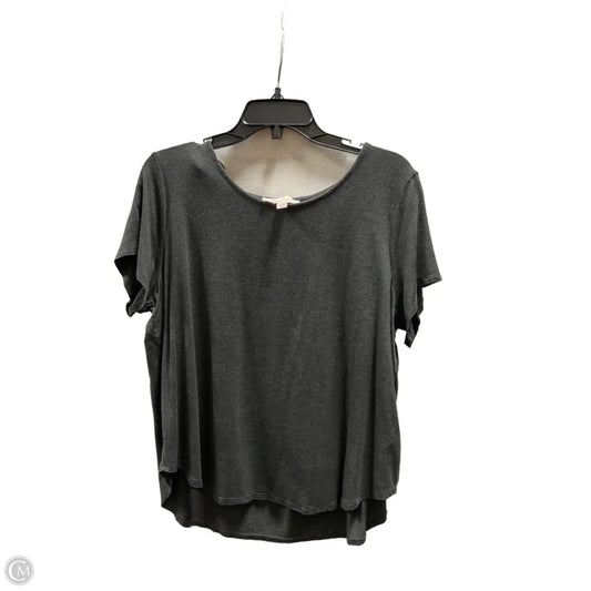 Top Short Sleeve Basic By Philosophy In Grey, Size: 1x