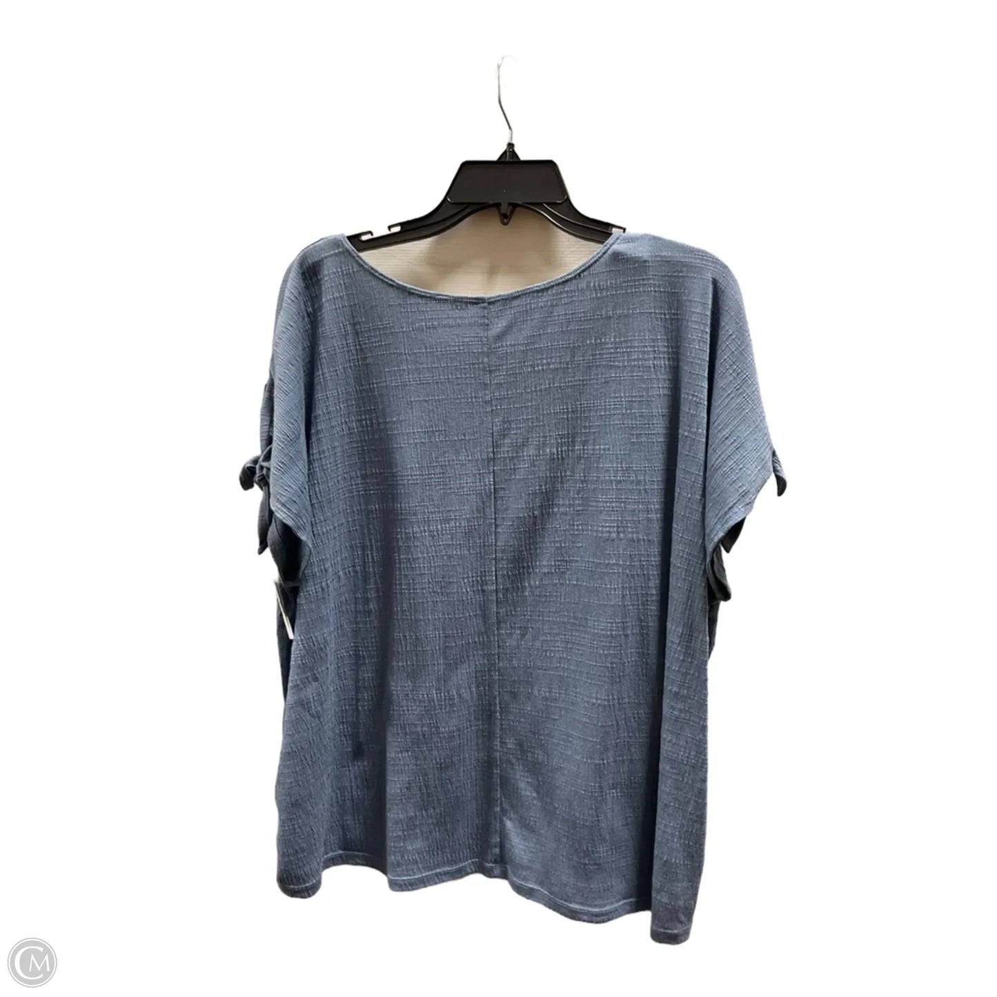 Top Short Sleeve By Max Studio In Blue, Size: 2x