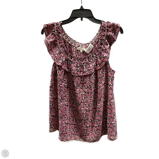 Top Sleeveless By Max Studio In Floral Print, Size: L