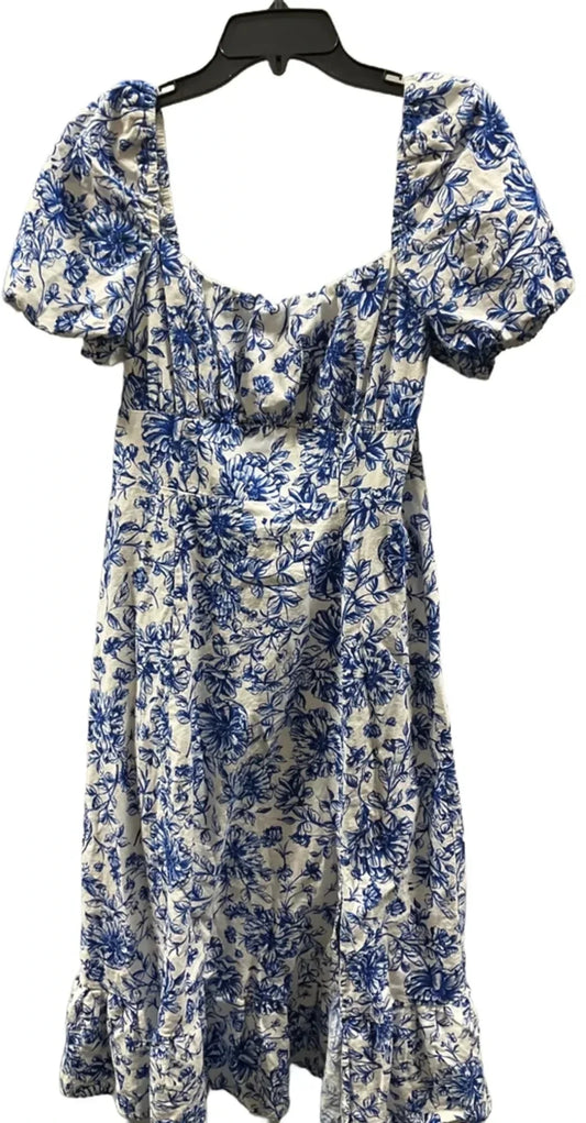 Dress Casual Midi By London Times In Floral Print, Size: 10