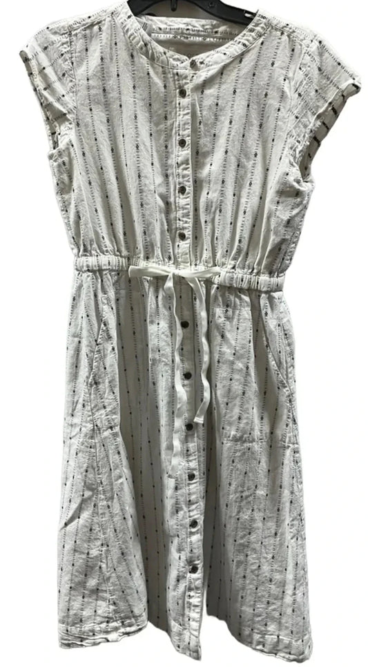 Dress Casual Midi By Loft In White, Size: 4