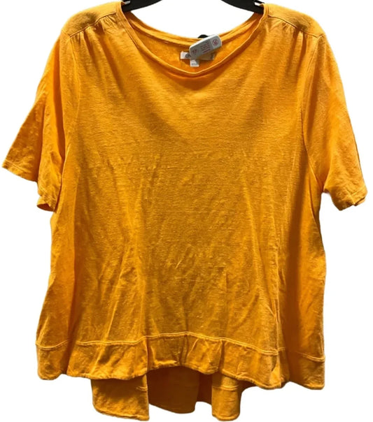 Top Short Sleeve Basic By Chicos In Orange, Size: Xl