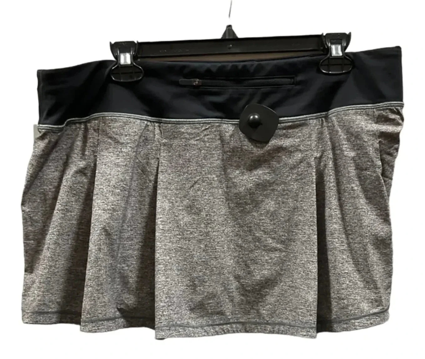 Athletic Skort By Lululemon In Black & Grey, Size: 14