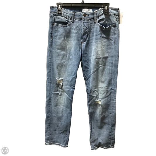 Jeans Straight By Banana Republic In Blue Denim, Size: 8