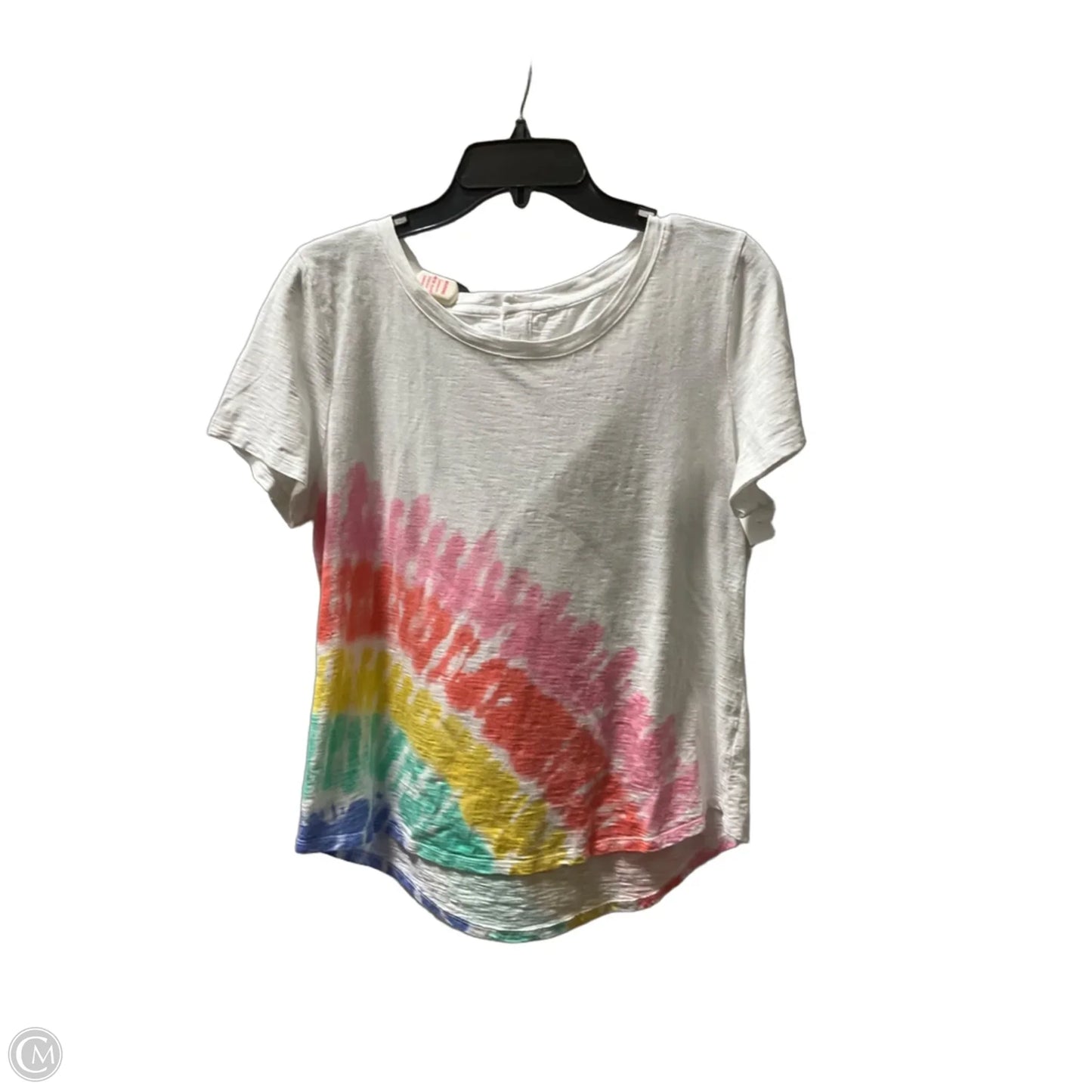 Top Short Sleeve Basic By Talbots In Tie Dye Print, Size: Lp