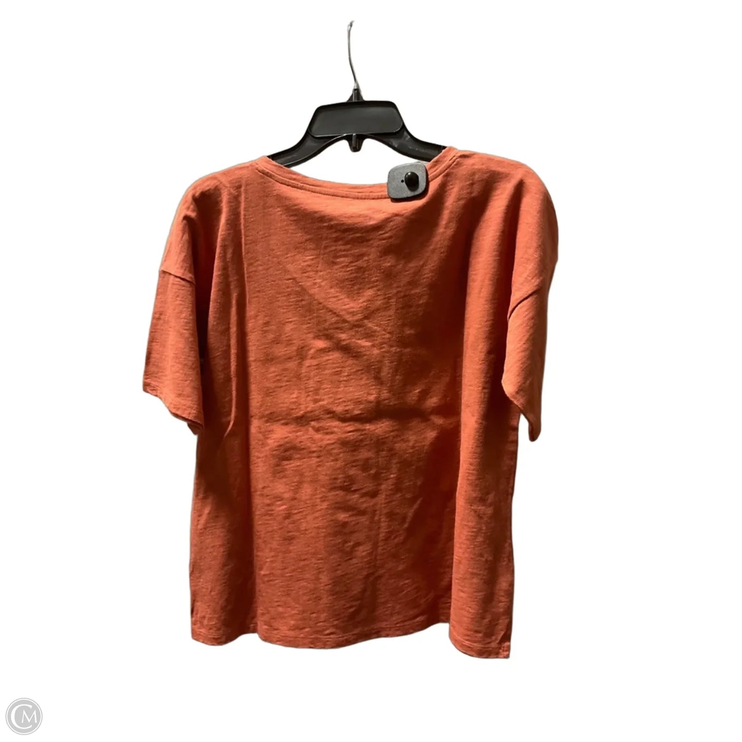 Top Short Sleeve Basic By Talbots In Orange, Size: Mp