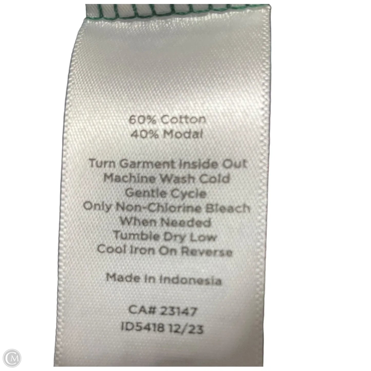 Top Short Sleeve Basic By Talbots In Green, Size: M