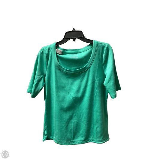 Top Short Sleeve Basic By Talbots In Green, Size: M