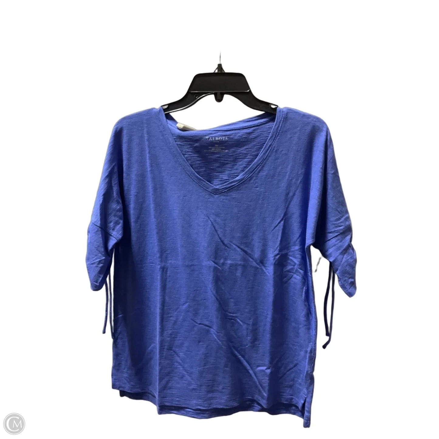 Top Short Sleeve Basic By Talbots In Blue, Size: Mp