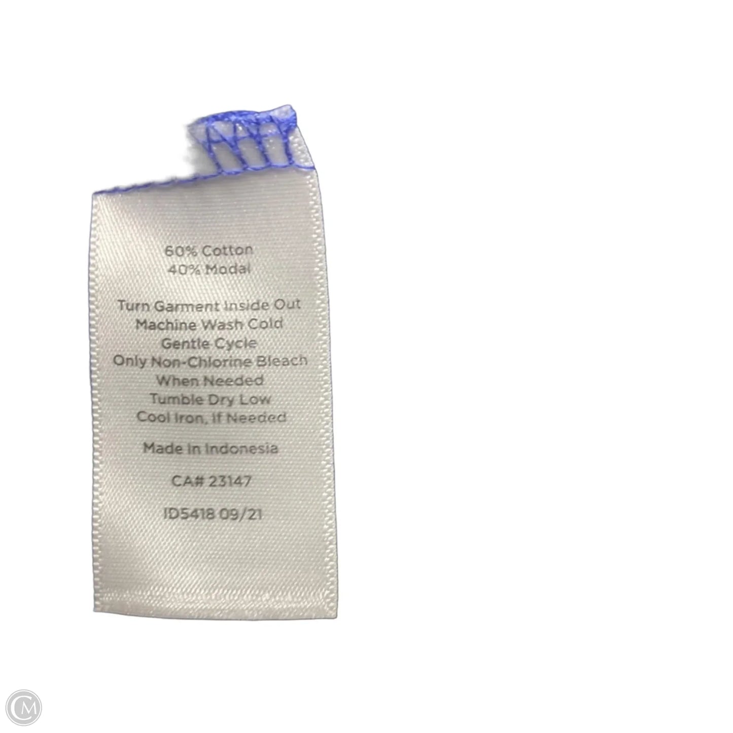 Top Short Sleeve Basic By Talbots In Blue, Size: Mp