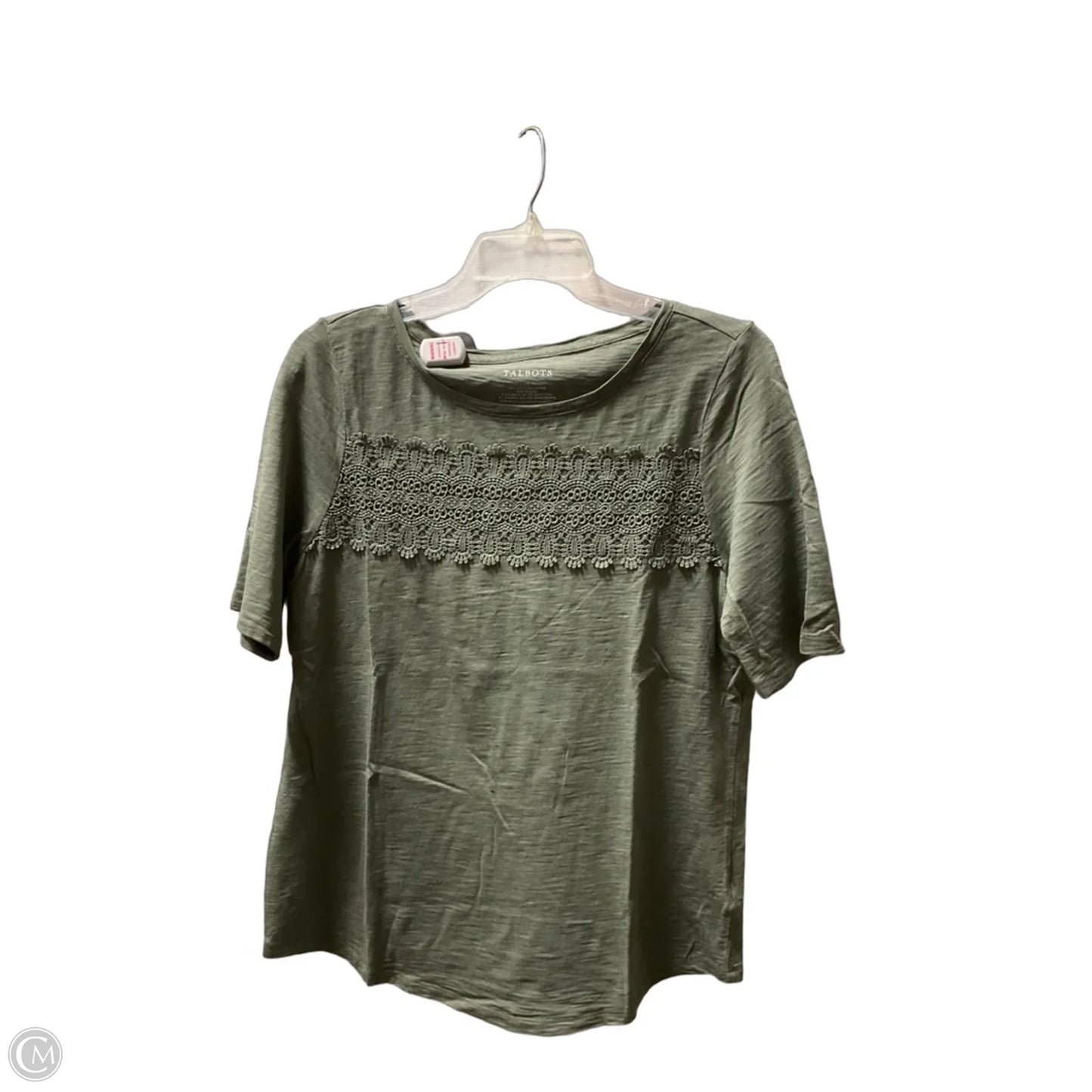 Top Short Sleeve Basic By Talbots In Green, Size: M