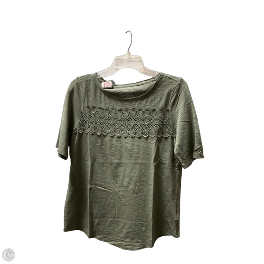 Top Short Sleeve Basic By Talbots In Green, Size: M