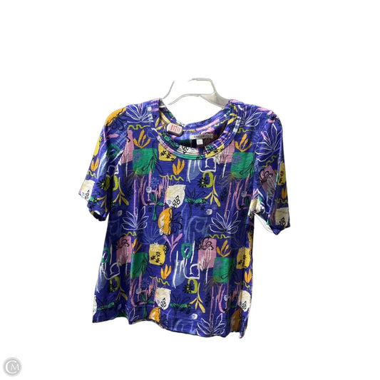 Top Short Sleeve Basic By Chicos In Multi-colored, Size: M