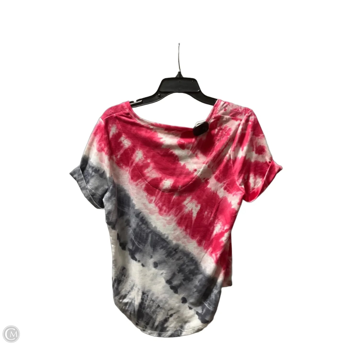 Top Short Sleeve Basic By Chicos In Tie Dye Print, Size: M