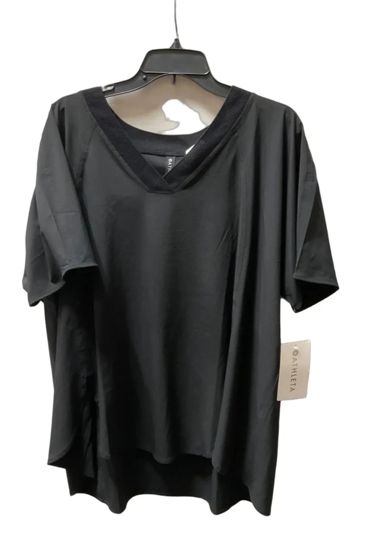 Athletic Top Short Sleeve By Athleta In Black, Size: 2x