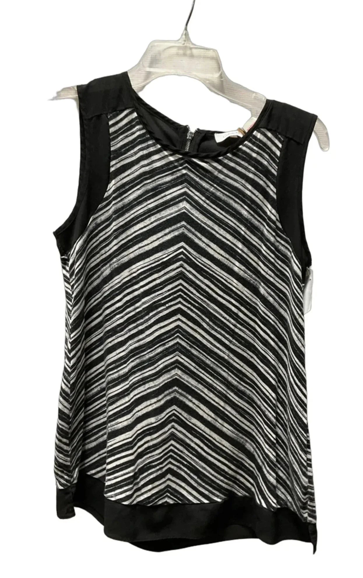 Top Sleeveless By Calvin Klein In Striped Pattern, Size: S
