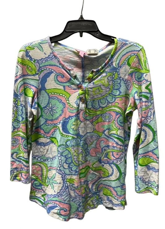 Top Long Sleeve Designer By Lilly Pulitzer In Multi-colored, Size: M