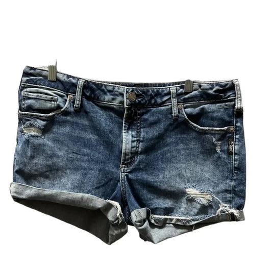 Shorts By Silver In Blue Denim, Size: 14