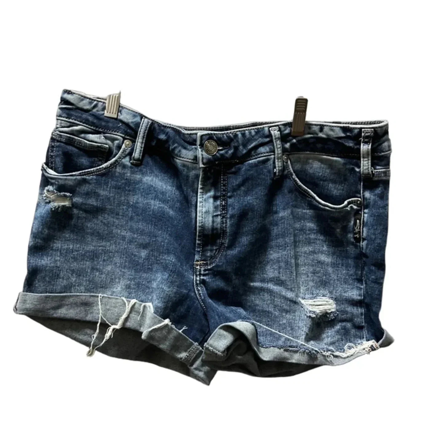 Shorts By Silver In Blue Denim, Size: 14