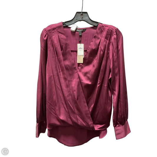 Top Long Sleeve By Banana Republic In Maroon, Size: L