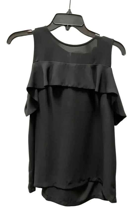 Top Sleeveless By Loft In Black, Size: S