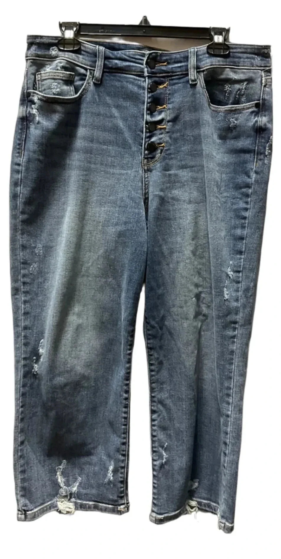 Jeans Wide Leg By Judy Blue In Blue Denim, Size: 8