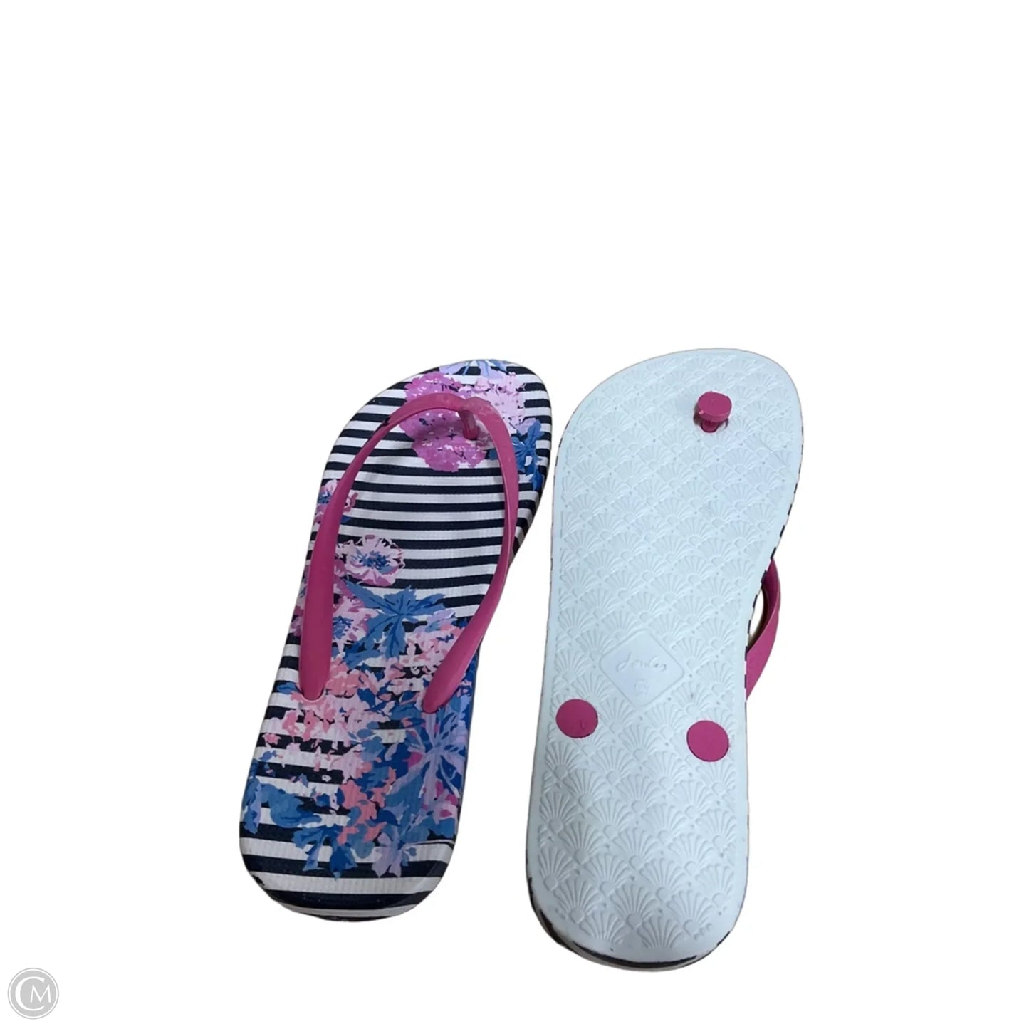 Sandals Flip Flops By Joules In Striped Pattern, Size: 6