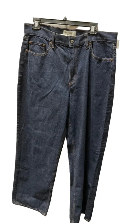 Jeans Wide Leg By Abercrombie And Fitch In Blue Denim, Size: 12