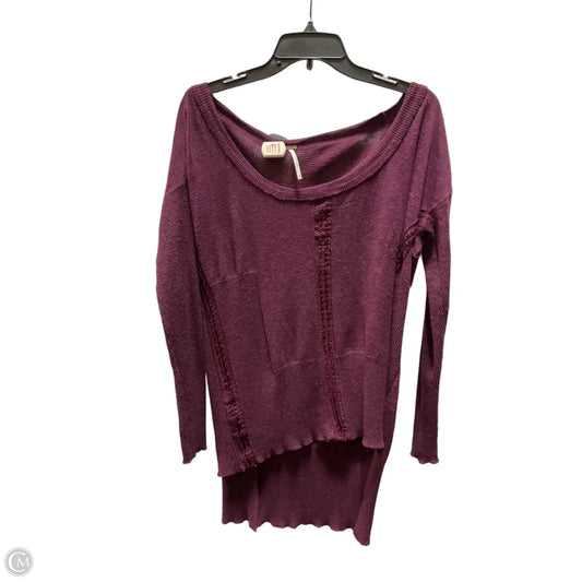 Top Long Sleeve By Free People In Purple, Size: S