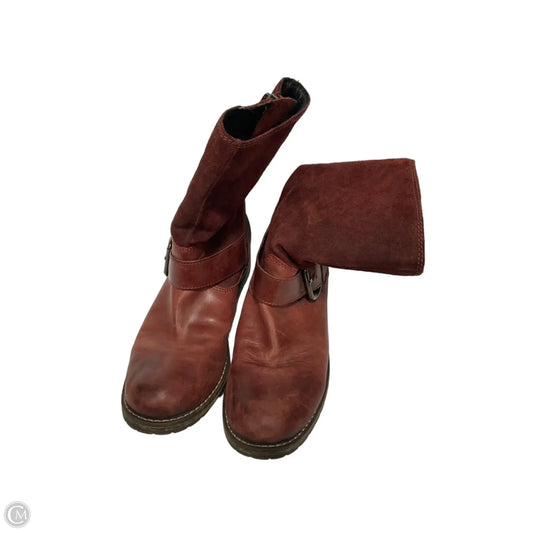Boots Ankle Flats By Clarks In Red, Size: 8.5