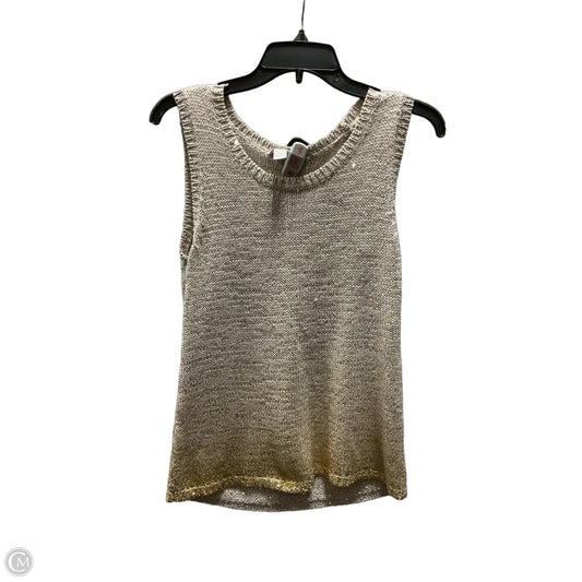 Top Sleeveless By Chicos In Gold, Size: M