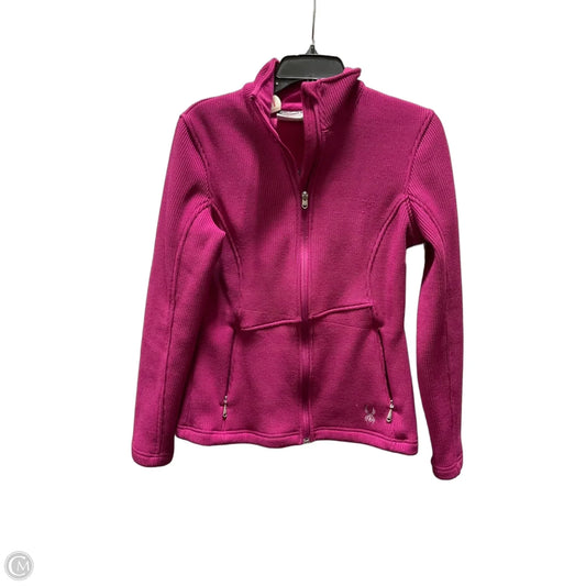 Athletic Jacket By Spyder In Pink, Size: M
