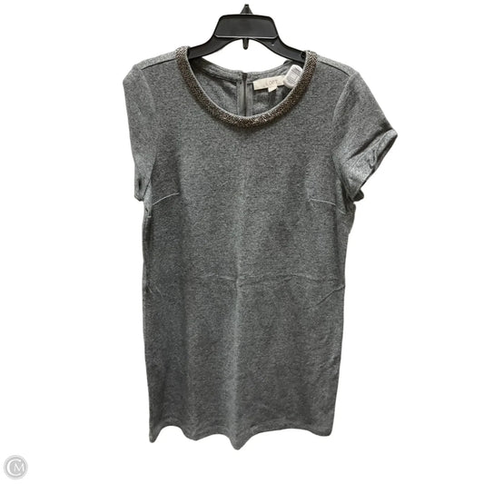 Dress Casual Midi By Loft In Grey, Size: L