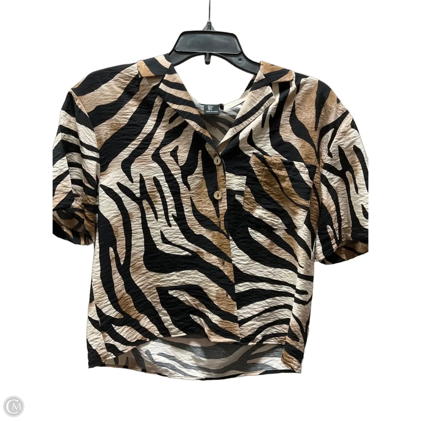 Top Short Sleeve By Rachel Zoe In Animal Print, Size: S