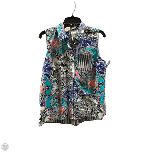 Blouse Sleeveless By Chicos In Multi-colored, Size: M