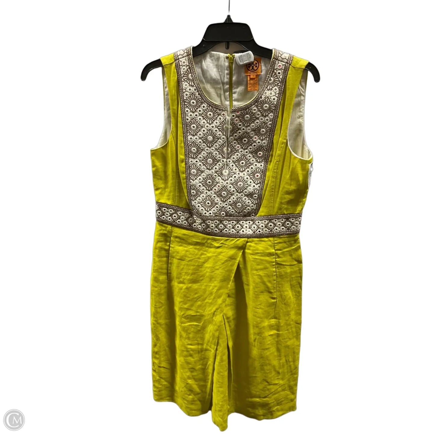 Dress Casual Midi By Tory Burch In Green & White, Size: 8