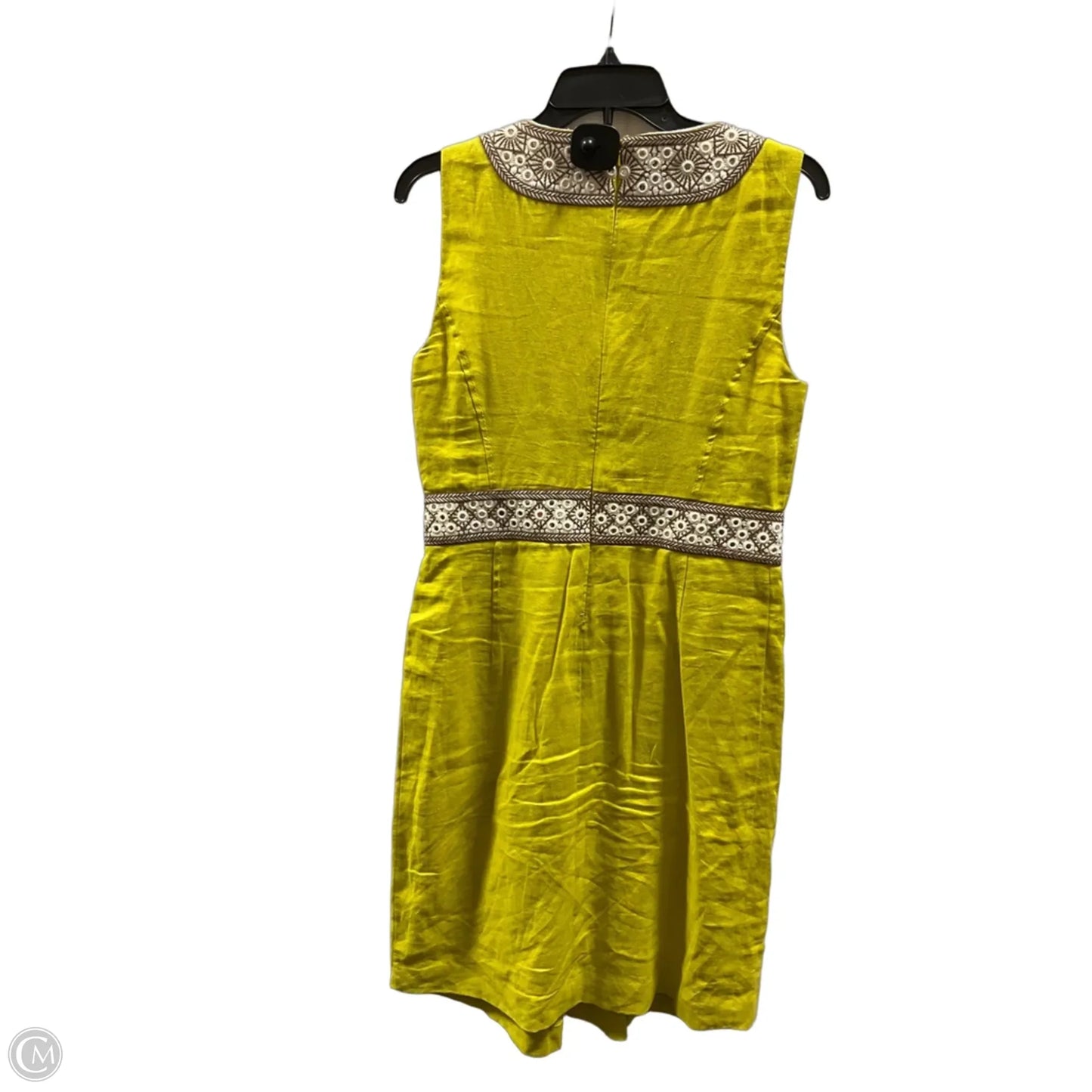 Dress Casual Midi By Tory Burch In Green & White, Size: 8
