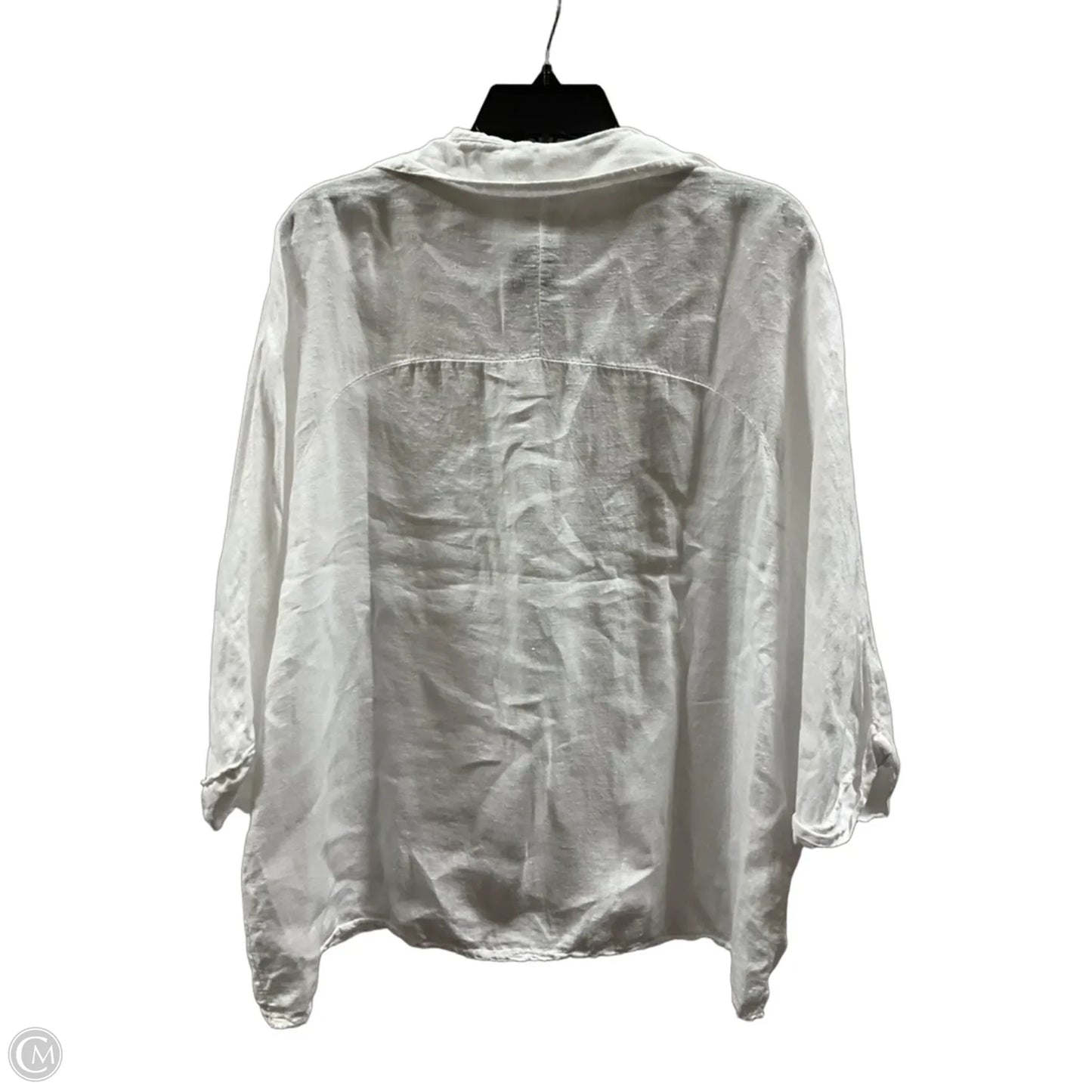 Top Short Sleeve By Cmf In White, Size: L