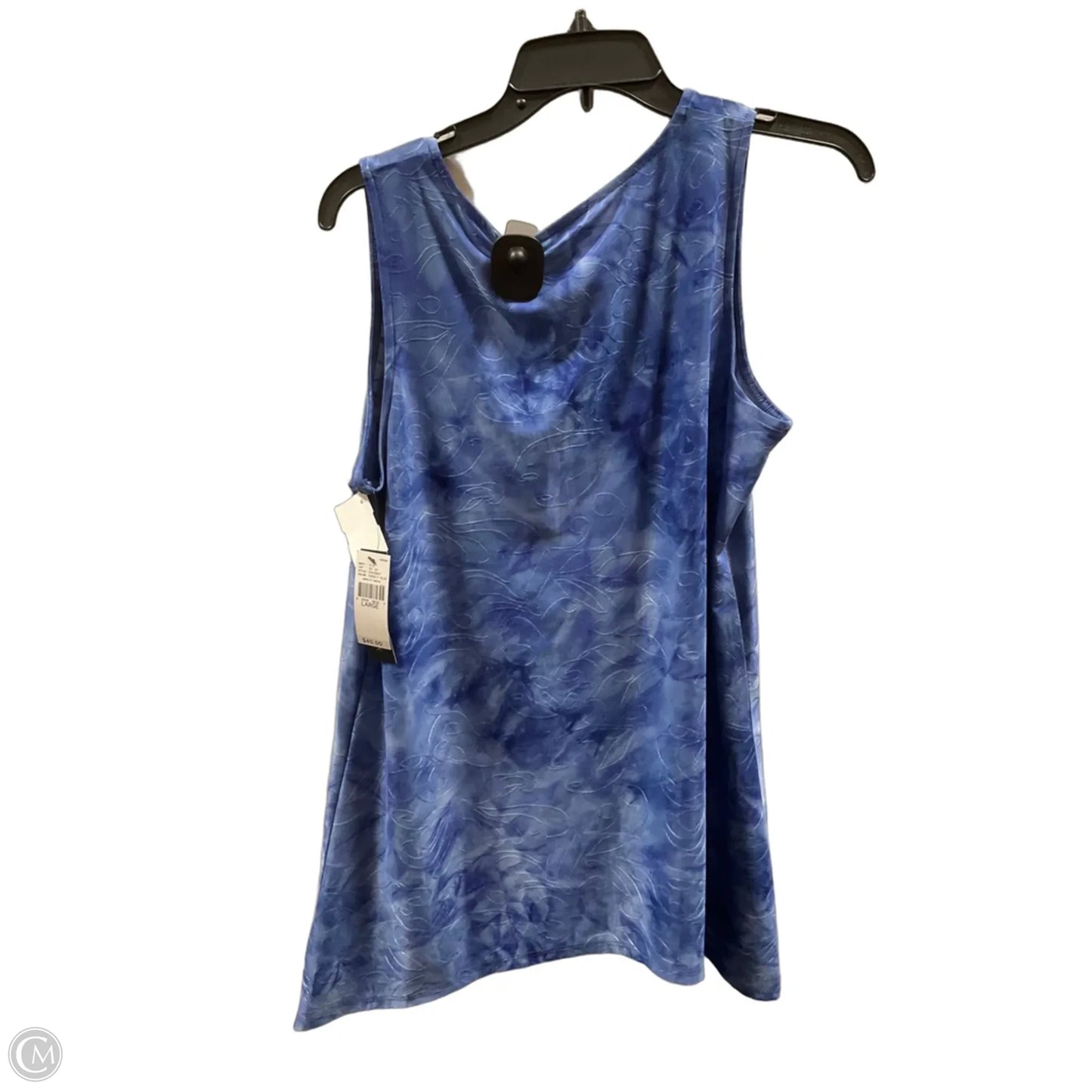 Top Sleeveless By Ab Studio In Blue, Size: L