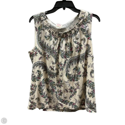 Top Short Sleeve Basic By Croft And Barrow In Multi-colored, Size: L