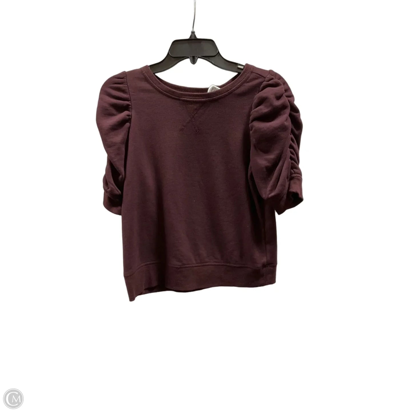 Top Short Sleeve By Loft In Maroon, Size: Xs