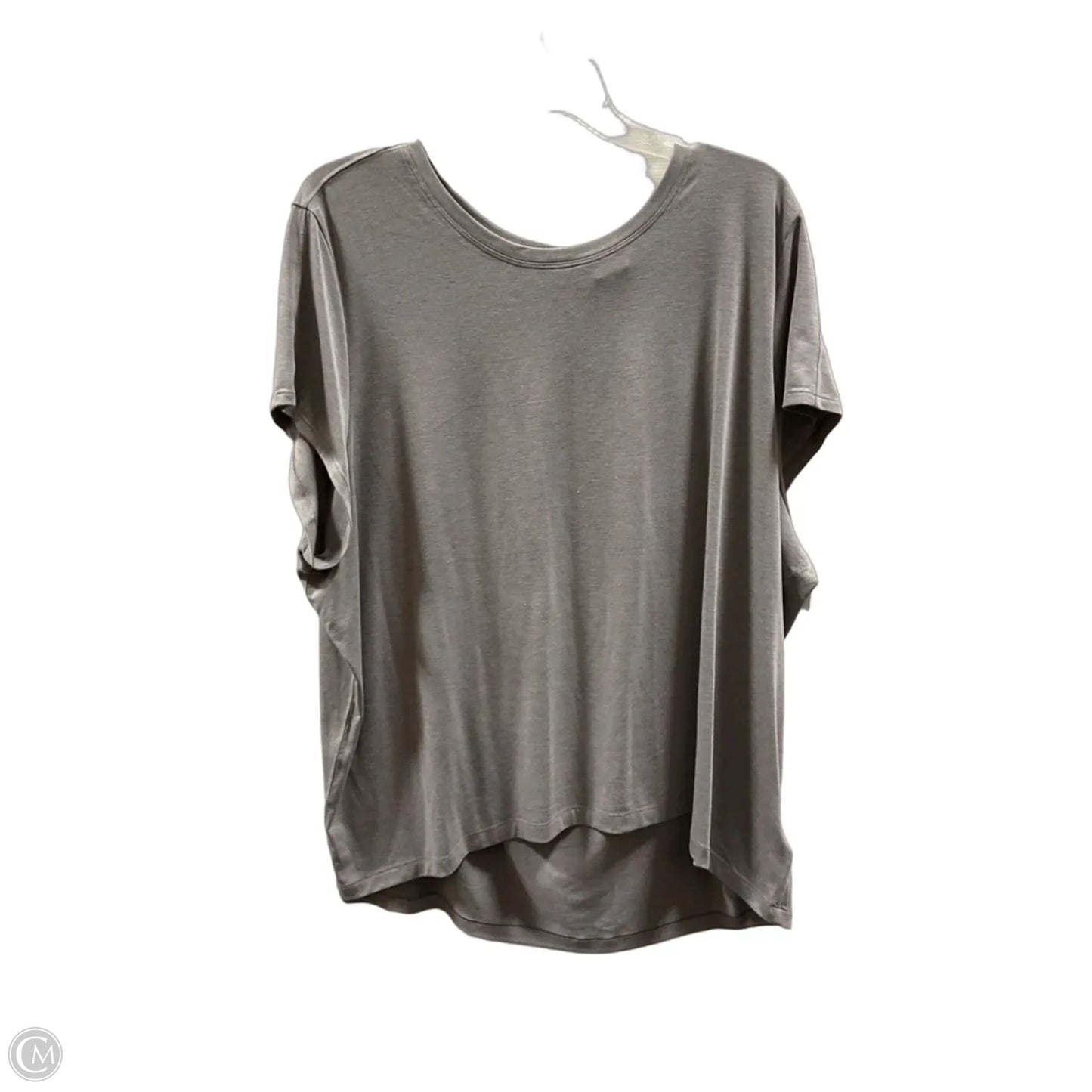 Athletic Top Short Sleeve By Athleta In Grey, Size: Xl