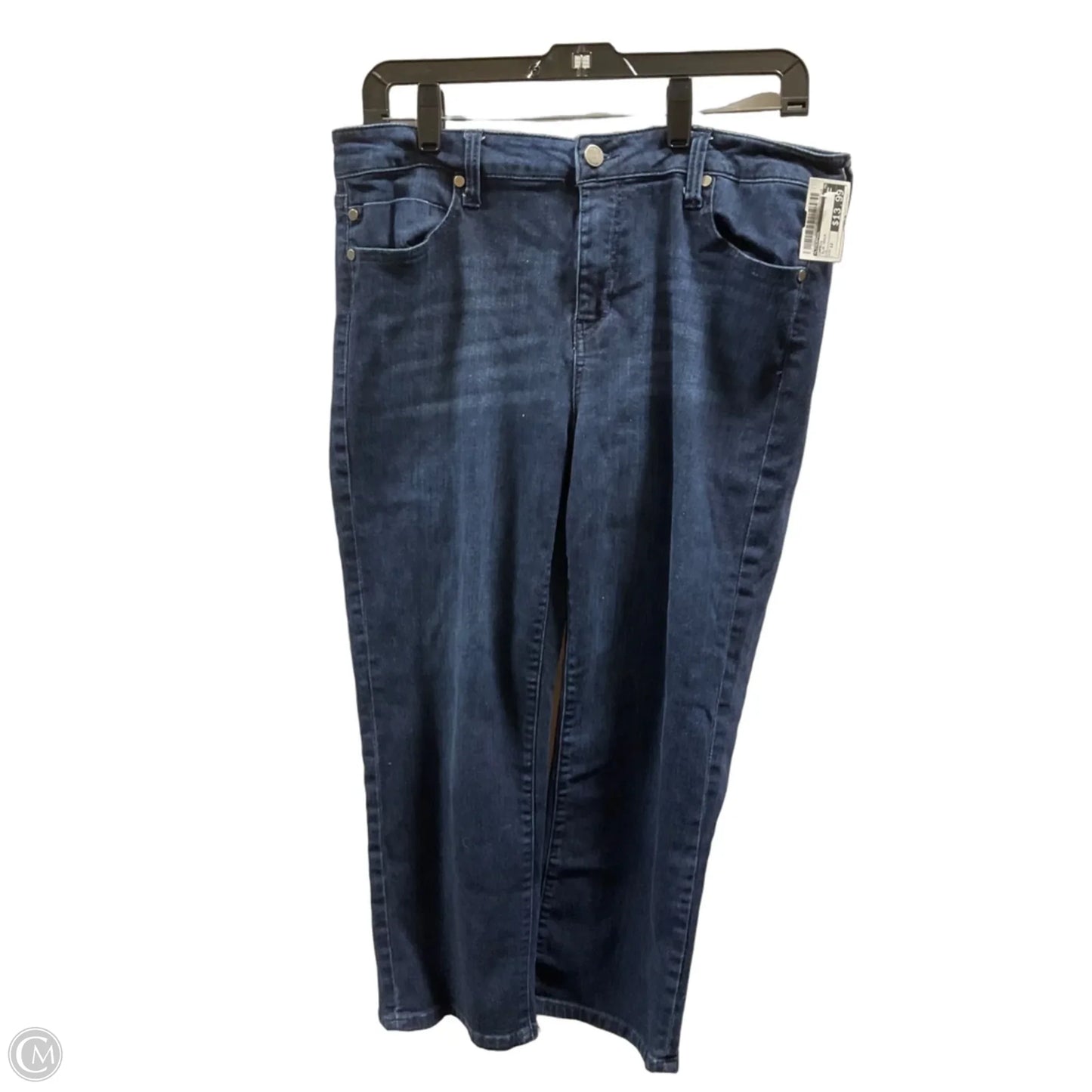 Capris By Liverpool In Blue Denim, Size: 12
