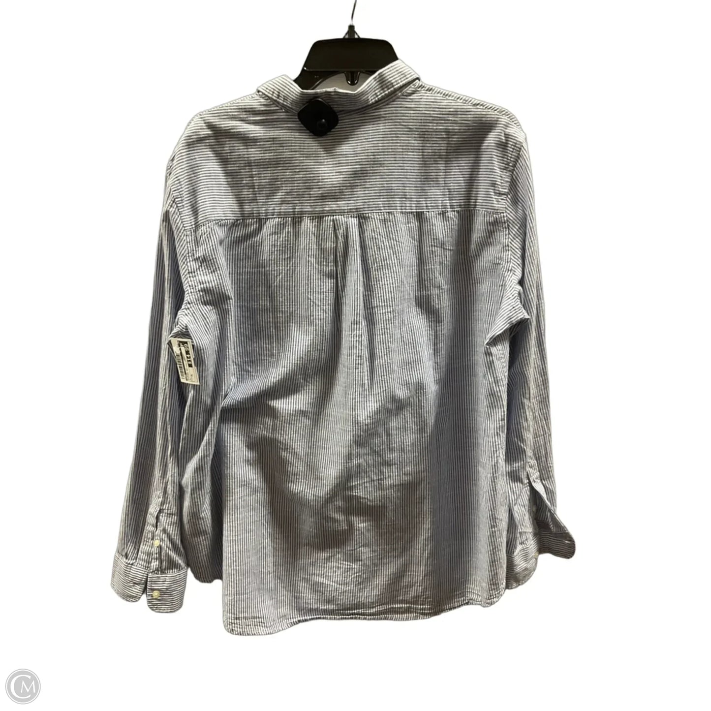 Blouse Long Sleeve By Gap In Striped Pattern, Size: Xl